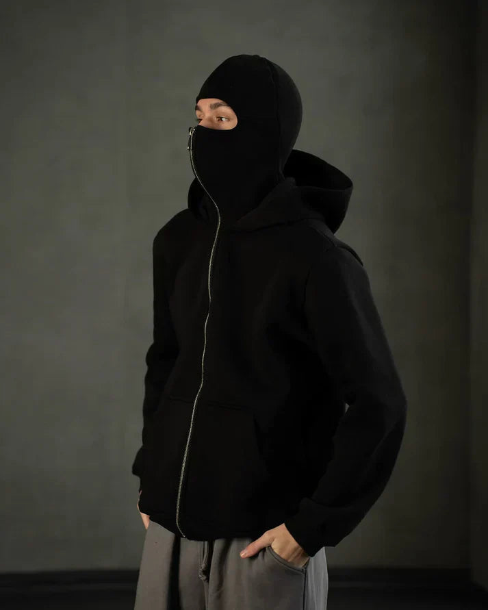 Black Balaclava Hoodie – givawibe Stealth Comfort Edition